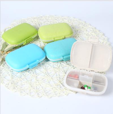 China New BPA Free Fiber Eco-friendly Amazon Wheat Plastic 7 Day Pill Organizer Box Monthly Plastic Pill Box for sale