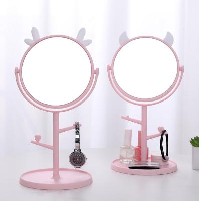 China HOT Selling Decorative Rotating Round Makeup Mirror On The Table For Bedroom for sale