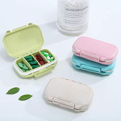 China 4 Compartment Pill Box Organizer Plastic Removable Medicine Travel Pill Case For Pocket Or Purse Daily Pill Box for sale