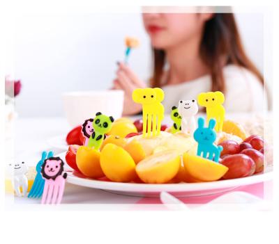 China Spot Resin Fruit Disposable Toothpick Maker Bento Cartoon Children's Eye Luncheon Mini Fruit Fork Cute Note for sale