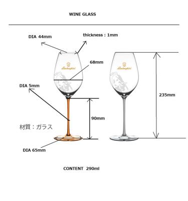 China High Quality Wine Glass Champagne 290ml Lead Free Crystal Glass for sale