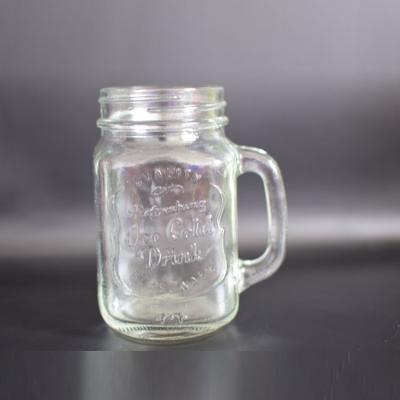 China Viable wholesale mason glass jar with handle 1000ml glass mason jar for sale