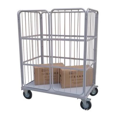 China New Type Transport Logistic Warehouse Cargo Trolley Sale Foldable Well Package and Roll Cart Detachable Foldable Roll Trolley for sale