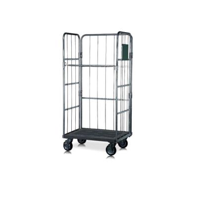 China Single Foldable Hot Foldable Logistic Shelf Single Foldable Heavy Duty Warehouse Cargo Transport Sales Design Rack Trolley for sale