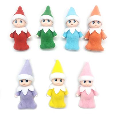 China Mini Toy Hot Sale Christmas Elf Decoration Doll Toys Colorful Cute Christmas Baby Elf Dolls For Kids Party Or Festival Gift Set for sale