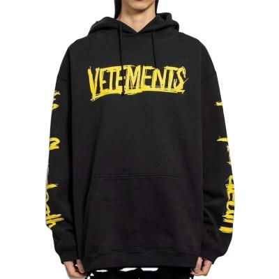 China Anti-pilling 2022 New Instagram VTM Graffiti Logo Printed Unisex Hoodie High Street Hippie Hot Selling Loose Hoodie For Men And Women for sale