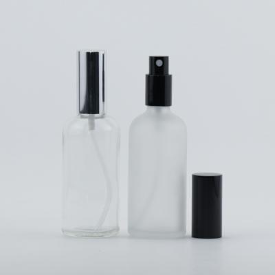 China Personal Care Wholesale Empty Glass Pet Spray Clear Bottle With Fine Mist Sprayer for sale