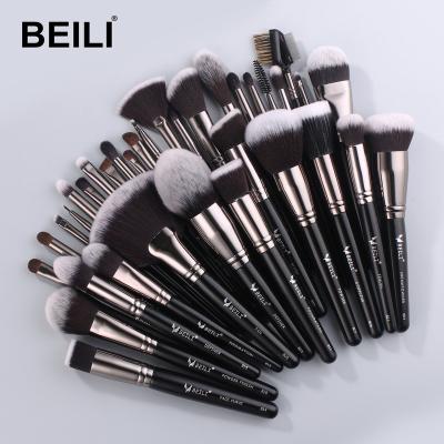 China Angular Blush BEILI 35PC Private Label High Quality Vegan Make Up Brushes Logo Brushes Professional Makeup Artist Custom Makeup Brushes for sale