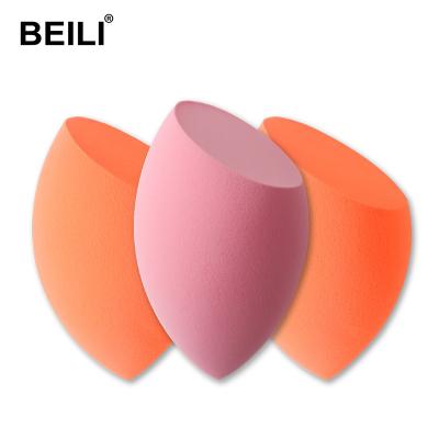 China Eco-Friendly BEILI Super Soft Makeup Sponge Packaging Box Professional Orange Pink Latex Large Non Makeup Sponge Amazon for sale