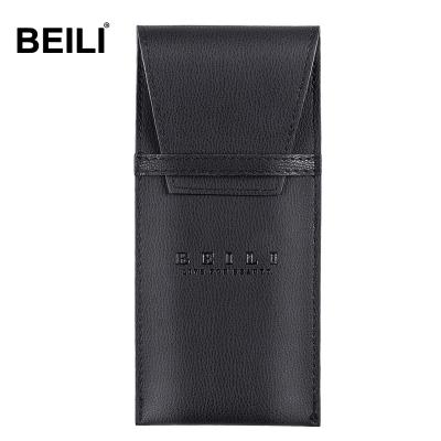 China Fashoion Goods BEILI Fashion Storage Bag Black Small Size PU Makeup Brush Bag Custom Wholesale Private Label Cover Cosmetic Bag for sale