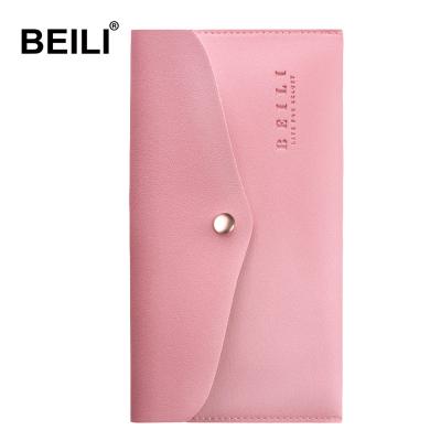 China Fashoion BEILI Durable Custom Black Pink Makeup Brush Zipper Bag Packaging Eco-Friendly Storage Bag Beauty Case Luxury Toiletries Grab Bag for sale