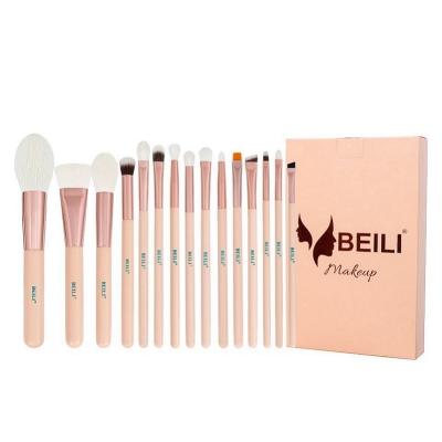 China Angular Blush BEILI Make Up Brushes Cruelty 12pcs Premium Cosmetic Makeup Brush Set For Foundation Blending Blush Eyeshadow Wholesale for sale