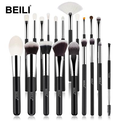 China Angular Blush BEILI Now Hot 20pcs Make Up Brushes Goat Hair Brushes Makeup For Shinny Design Travel Black Makeup Brush In Amazon for sale