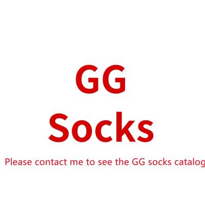 China Factory direct sales high fashion brand name sporty double gg bangs 100% cotton women designer luxury long socks for sale