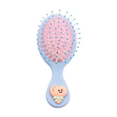 China Soft Synthetic Hair Travel Use Cheap Silver Mini Foldable Compact Hair Brush With Mirror for sale