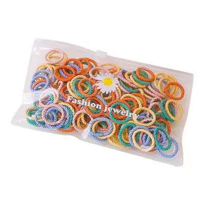 China Fashion Design 100pcs Soft Biodegradable Hair Ties Elastic Band High Elastic Hair Band For Girl for sale