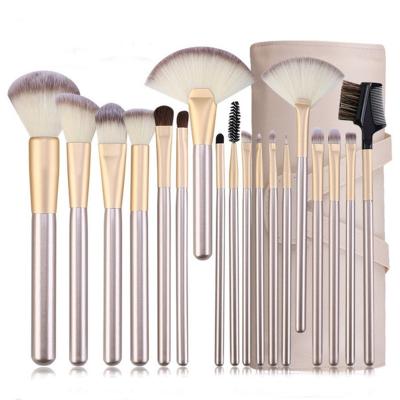 China Fan Brush 24 Pcs Champagne Foundation Powder Makeup Brushes Set For Blush Eyeshadow Concealer Lip Eye Make Up Brush Cosmetics Beauty Tools for sale