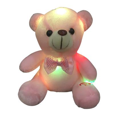 China Anywhere Colorful Glowing Luminous Plush Doll Baby Stuffed Toys Lighting Lovely Led Cartoon Stuffed Bear Toy Christmas Gifts For Girls for sale