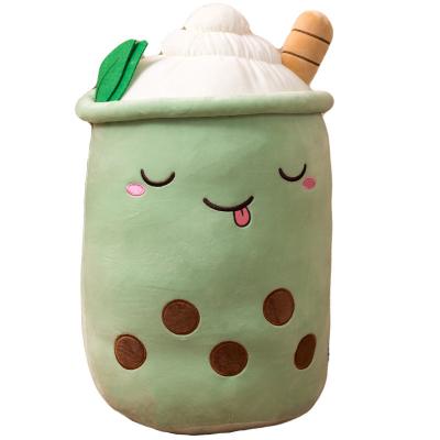 China Anywhere NEW Cylindrical Coffee Cartoon Fruit Milk Boba Bubble Tea Soft Kawaii Stuffed Pillow Cushion Stuffed Animal Toys for sale