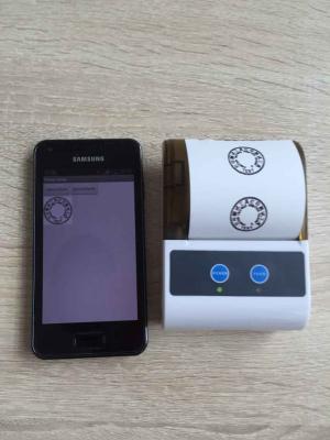 China 58mm Small Mobile Receipt Printer , Bluetooth Thermal Receipt Printer For Food Restaurants for sale