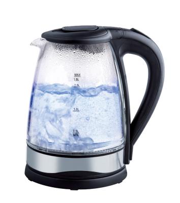 China 360 Degree Rotation Base Water Kettle Electric Glass Tea Kettle 1.7L for sale