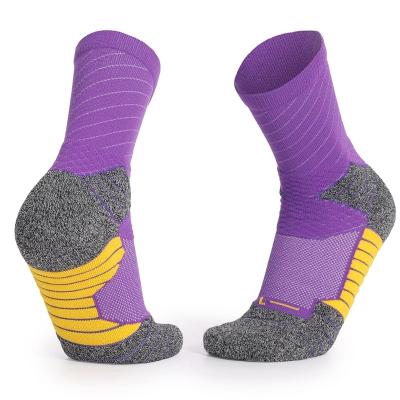 China Black Light Blue Used Men Canton Basketball Socks Elite Football Crew Breathable Custom Sports Socks for sale