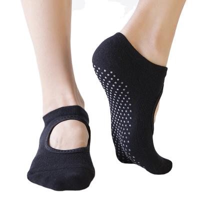 China Women Yoga Gym Dance Sport Exercise Cotton QUICK DRY Non Slip Non Grip Pilates Fitness Yoga Socks for sale