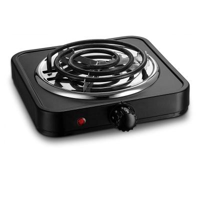 China Household 120v electric single burner hot plate 1000W coiled plate electric stove cooktops with coil burner for cooking for sale