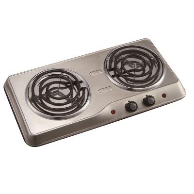 China Household High Quality Double 2 Burner Electric Stove Coiled Electric Kitchen Stove Heater For Cooking for sale