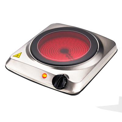 China 1200W Hotel Household Electric Infrared Ceramic Single Burner Glass Hot Plate for sale