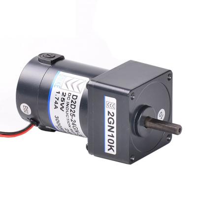 China Totally Enclosed Factory Customized Electric DC Brush Motor 63MM 12V 24V 6W 10W DC Brush Intended Geared Brushed Motor for sale