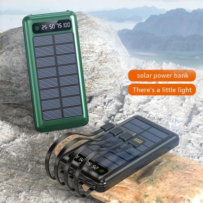 China OEM Rechargeable Powerbanks Portable External Solar Power Bank Factory Powerbank With 4 Usb 20000mah 10W Solar Power Bank for sale