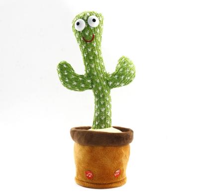 China Hot Selling Dancing and Singing Stuffed Cactus Toys Singing To Kid Gifts Fancing Toys Usb Funny Dancing Cactus Plush Toys For Kids for sale