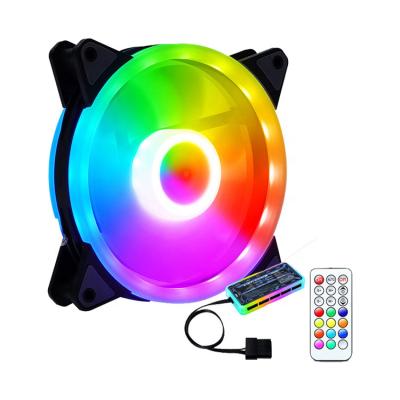 China Quiet Design And Colorful LED Light Famous Manufacturer With Remote Control Speed ​​Adjustable PC Case Fans CPU Fan 120mm Computer Cases RGB Fan for sale