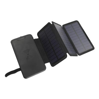 China Portable Folding Solar Power Bank 5V USB Solar Panel Output Solar Charger For Outdoor Radio Smartphone Solar Powerbank 20000mAh for sale