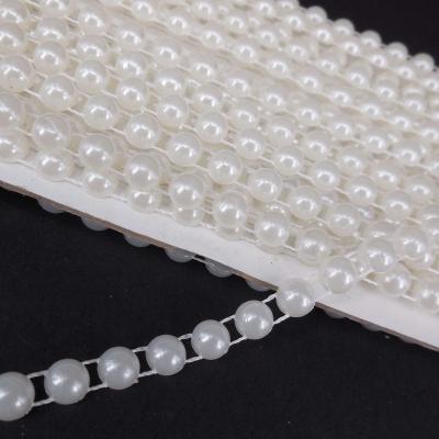 China HOT Fashionable ABS Pearl Beads 4mm 6mm 8mm Semicircle To Form All Size Beads String Plastic Beads For Clothing Accessories for sale