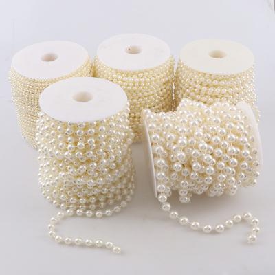 China Wedding Garment Custom Round Beads With ABS Bead Line Bead For DIY Jewelry Making for sale