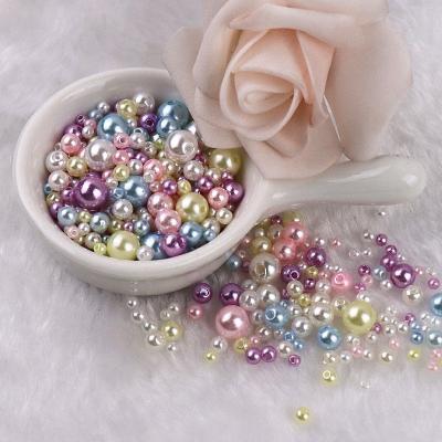 China Jewelry Making Wholesale 3mm-22mm Imitation Pearl Beads Round ABS Pearl Beads For Jewelry Making for sale