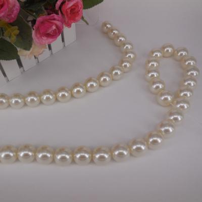 China Custom Imitation Pearl Round Beads 20mm ABS Loose Pearl Beads For Kids DIY Jewelry Making for sale