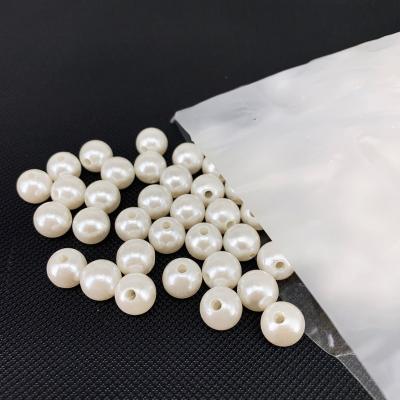 China Jewelry Making Hot Sale 12mm ABS Plastic Artificial Loose Bead Beads With Hole For Jewelry Making for sale