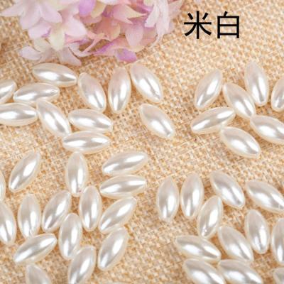 China DIY 6*12mm Straight Hole Imitation ABS Bead Plastic Bead Wholesale By Bag Mischievous Handmade Knitting Beads for sale