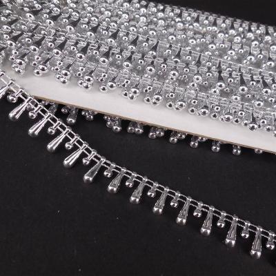 China Factory Selling Fashionable Silver Beads Necklace Plastic Beads For Clothing Accessories Hat Decoration for sale