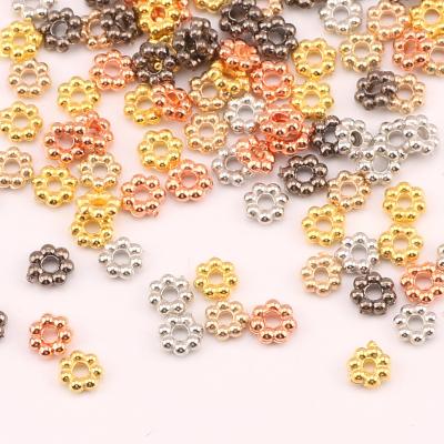 China Hot Sale Rose Gold Silver Color CCB Flower Beads 3mm Loose Spacer Beads For Jewelry Making Diy Bracelet Handmade Accessories A-150 for sale