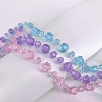 China Wholesale Acrylic Crystal Transparent Beads For DIY Jewelry Plastic Accessory for sale