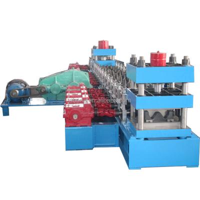 China Hotels Corrugated Steel Roll Forming Machine Rail Guard Making Roll Forming Machine for sale