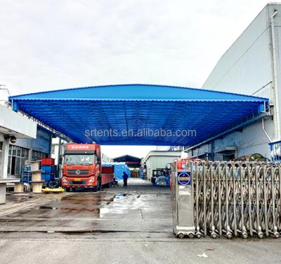 China Farm & Large Durable Outdoor Waterproof Industrial Tent Warehouse Storage Tent Roof With Rail for sale