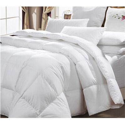 China Home Luxury White 100% Silk / Cotton Goose Feather Down Comforter Comforter for sale