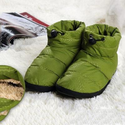 China Winter Anti-slippery Warm Household Indoor Cotton Down Winter Boots Women Custom Made Shoes for sale