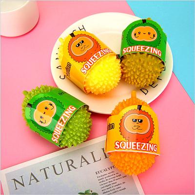 China Beautiful Durian Creativity Toys Amazon Children Fun Boudrier Kneading Soft Kneading Toys Led Hot Eco-friendly Decompression Material for sale