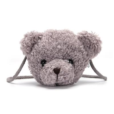 China 2021 Fashion Shape Purse Furry Girls Cross - Fashionable Cute Bear Kids Coin Purse Designer Body Clip Mini Handbags for sale